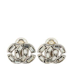 CHANEL Gold Logo Earrings